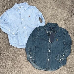 Ralph Lauren Toddler Blue and Denim Button-Down Shirts